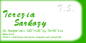 terezia sarkozy business card